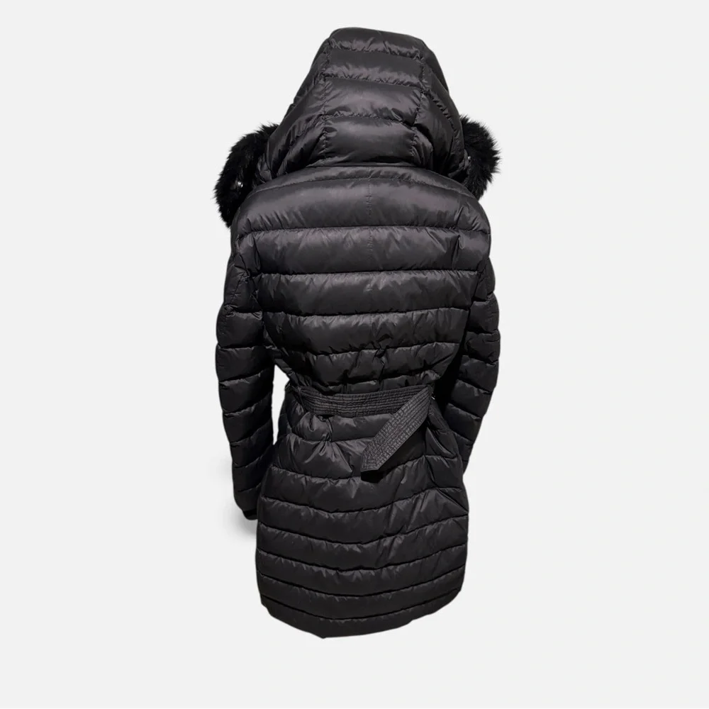 Burberry London Black Belted Down Puffer Coat w/ Removable Faux Fur Hood – XL - Picture 3 of 15